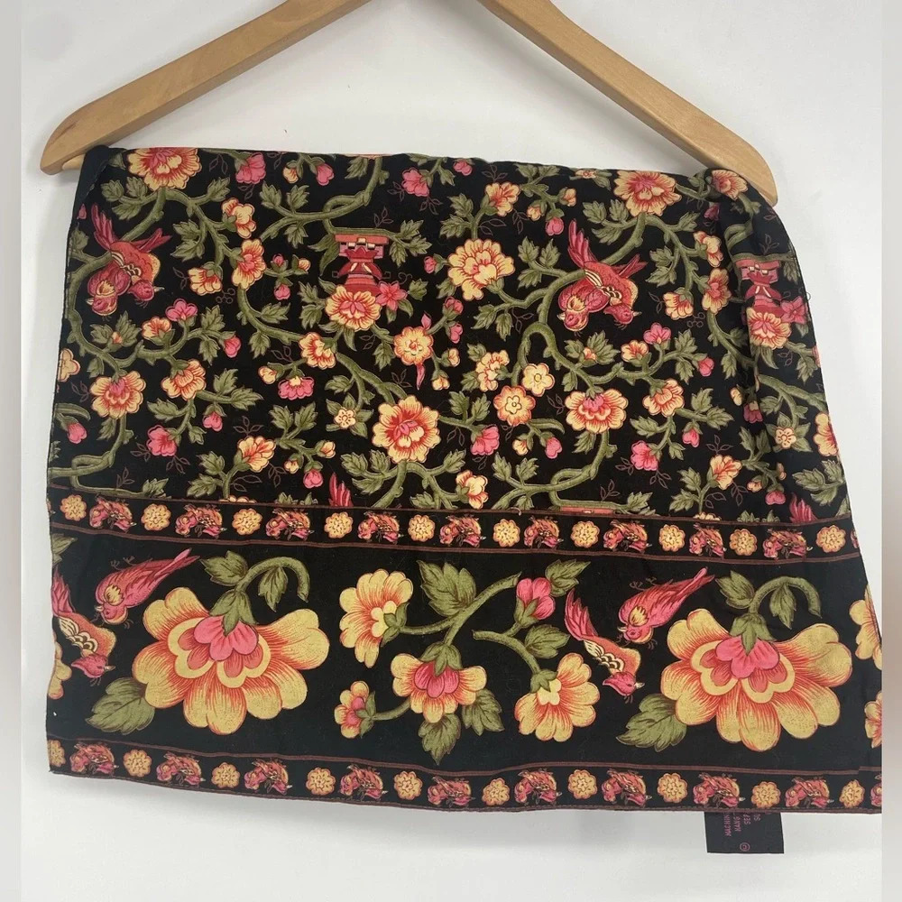 2 vintage April Cornell black pillowcases standard size